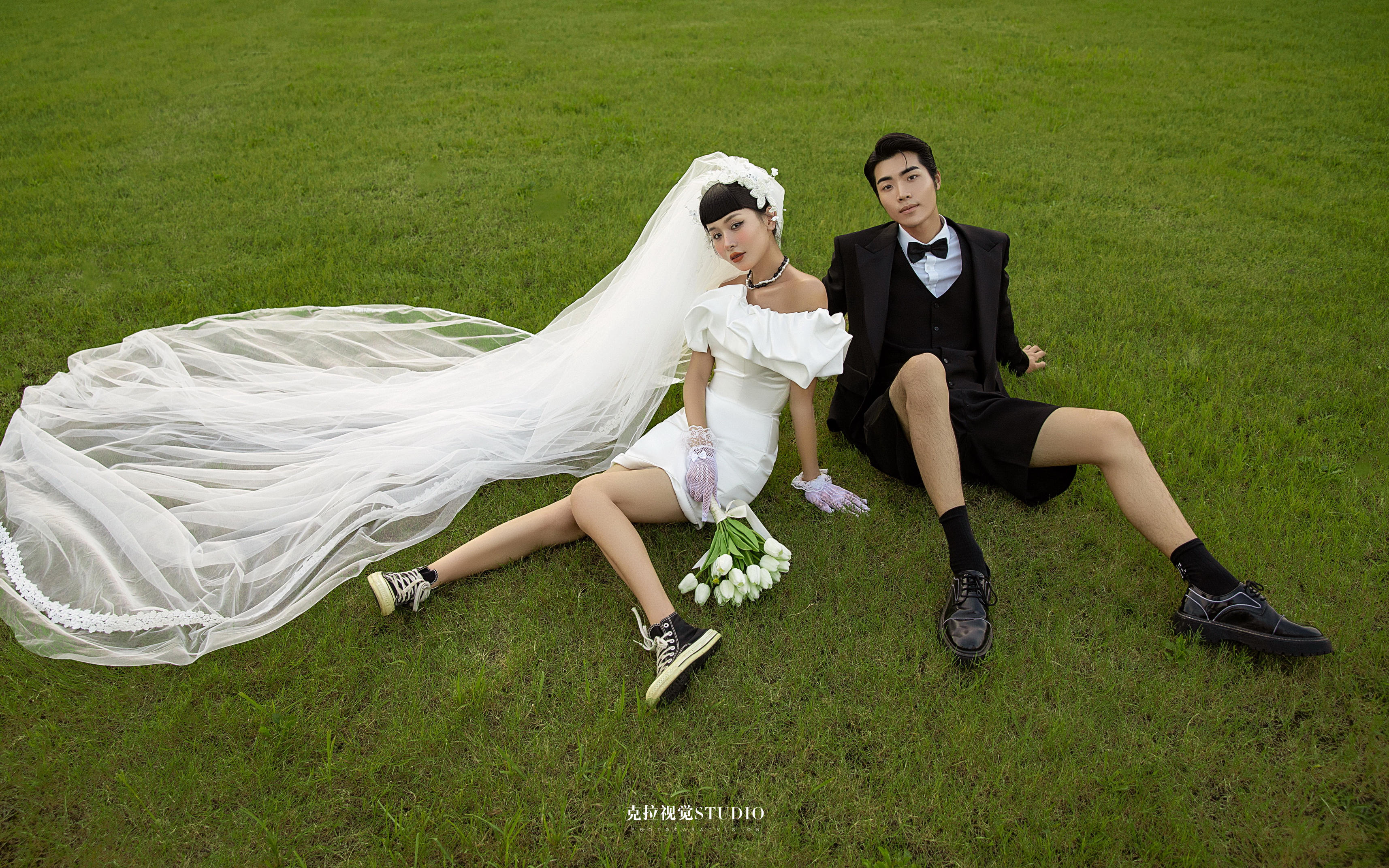 浪漫的情緒感森系草坪婚紗照！溫柔又治愈