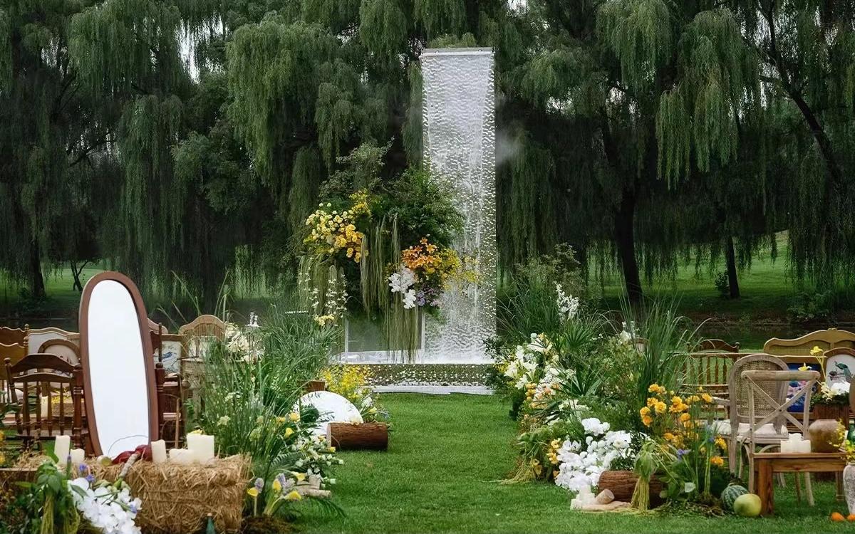 【WT】室外草坪白绿色系婚礼