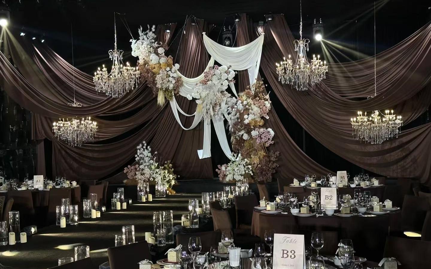 美拉德布艺婚礼的氛围感