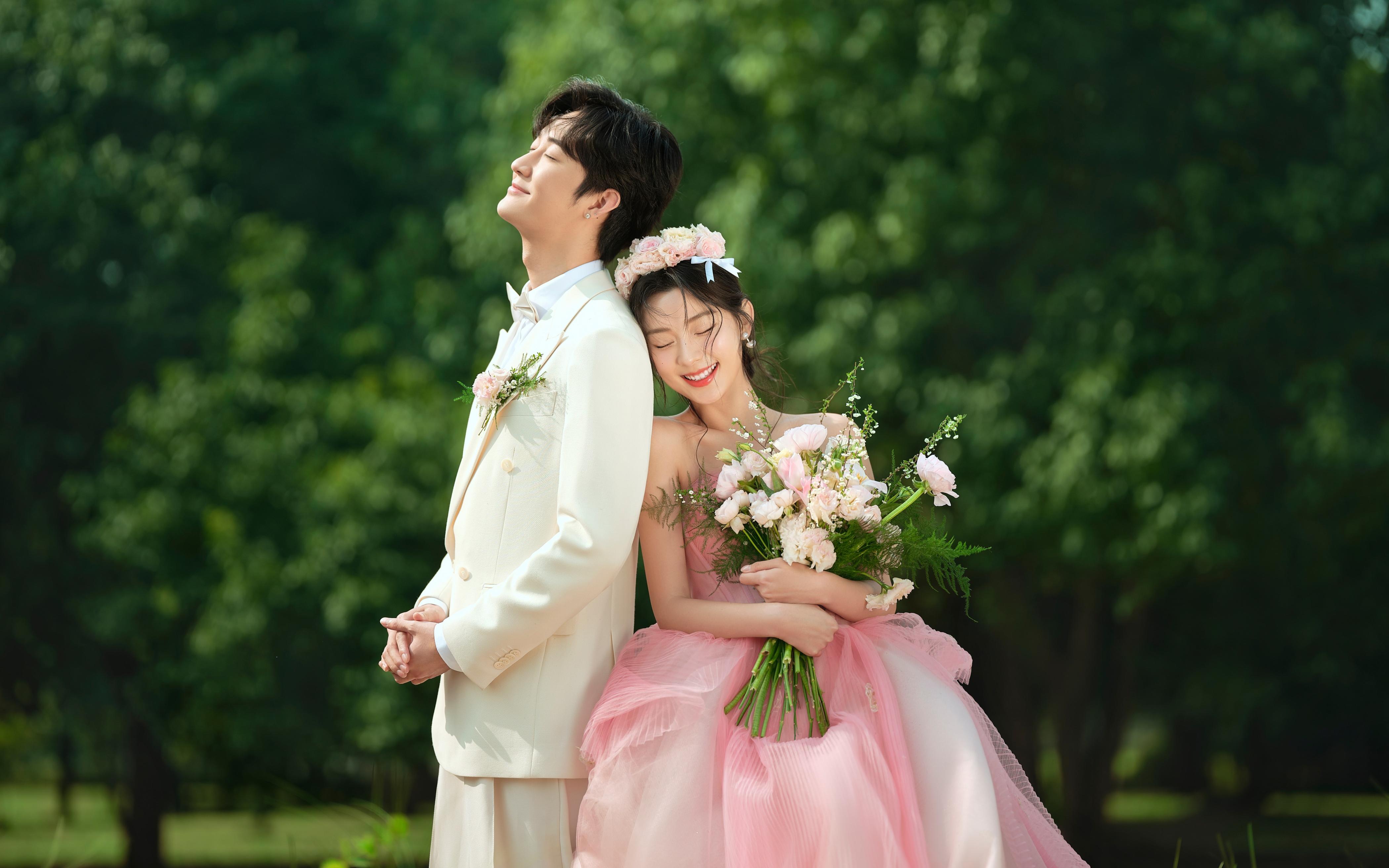 森系花海婚照·光影李的鲜花于温柔