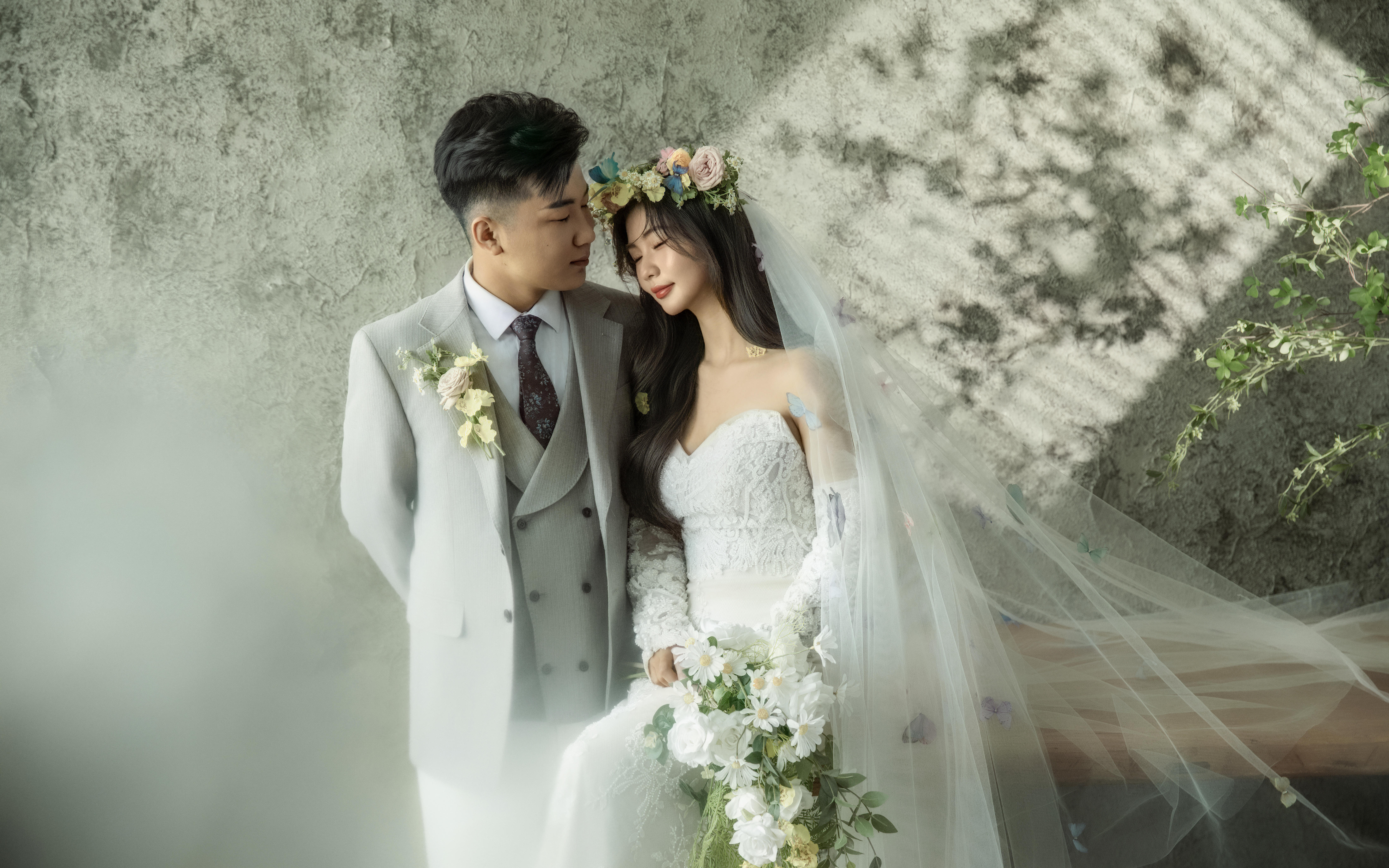 【壹家摄影】在菏泽拍的光影下油画肖像婚纱照巨温柔
