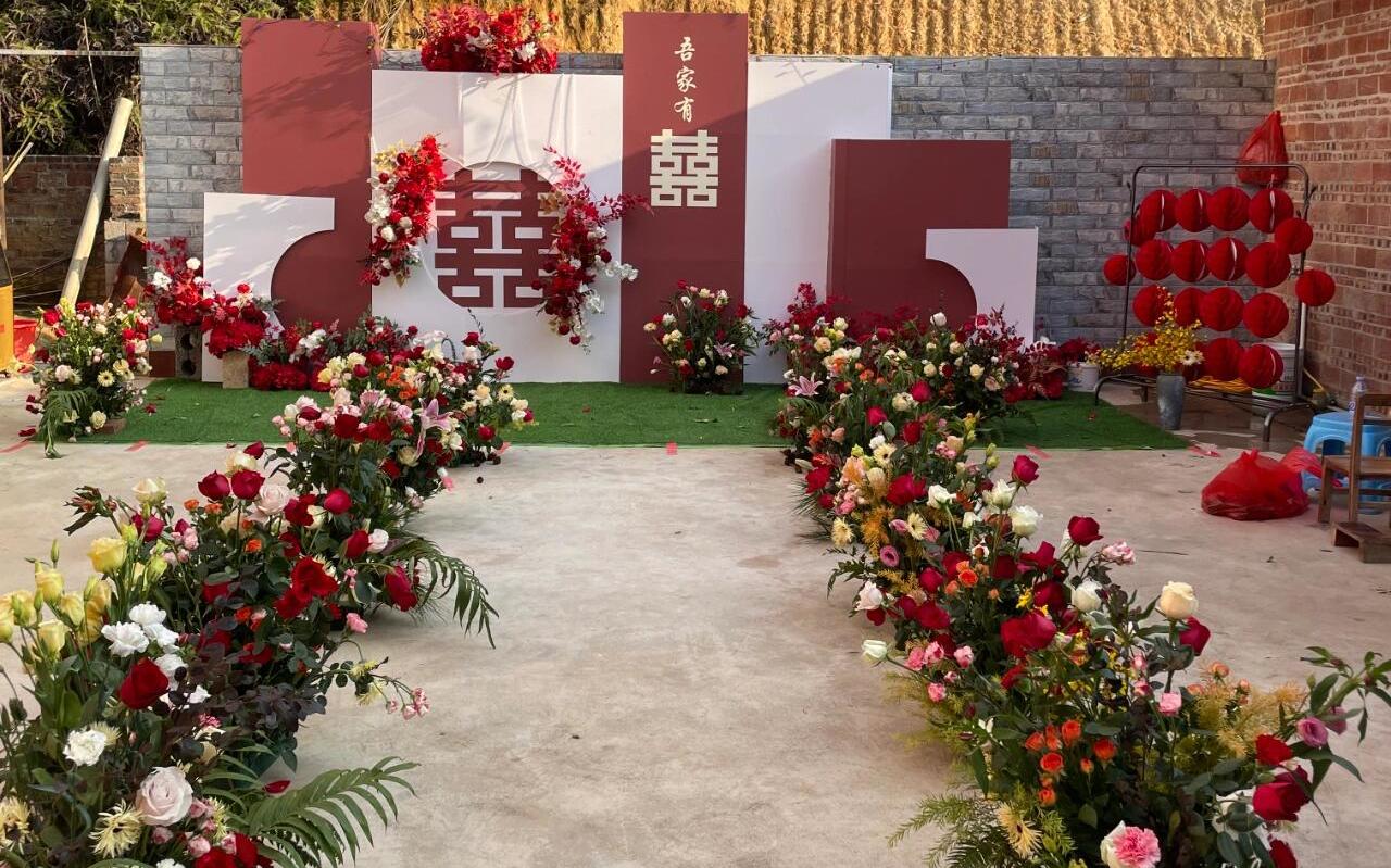 小预算农村婚礼布置