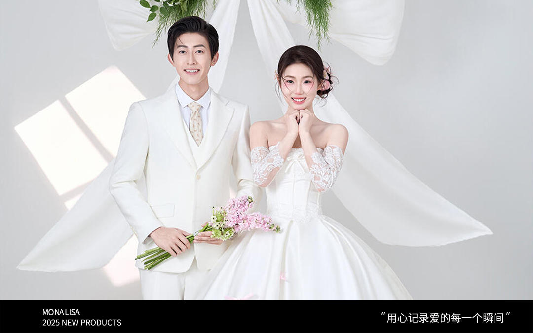 好喜欢这组室内韩式婚纱照，真的是太甜了