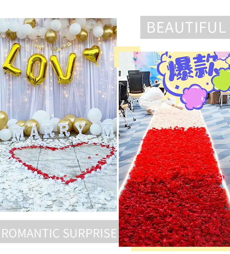 【假花瓣】仿真玫瑰花瓣结婚抛洒接亲手搓花瓣婚礼路引撒花假花瓣