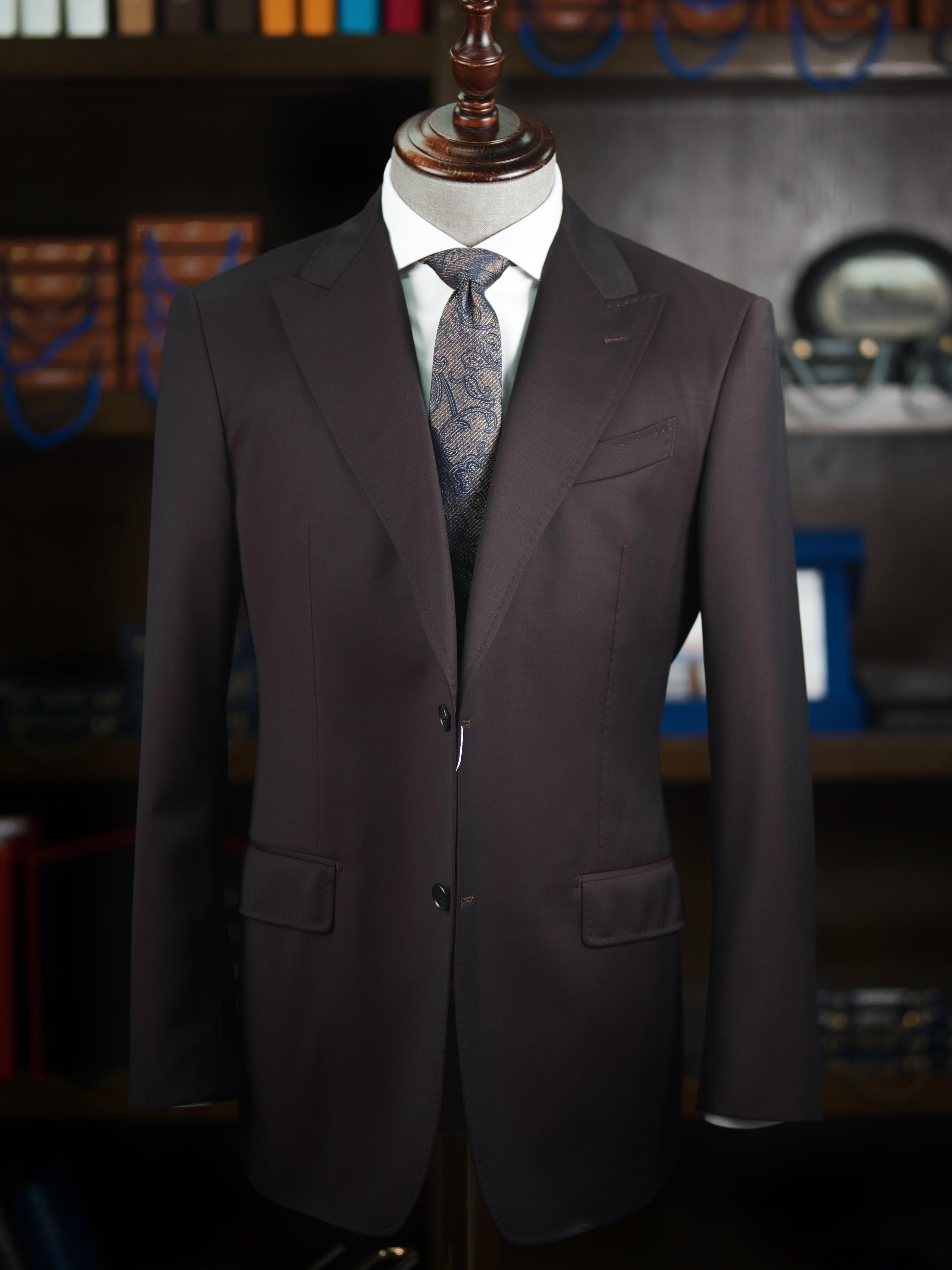 复古品味【勃垦地红单排二粒扣】