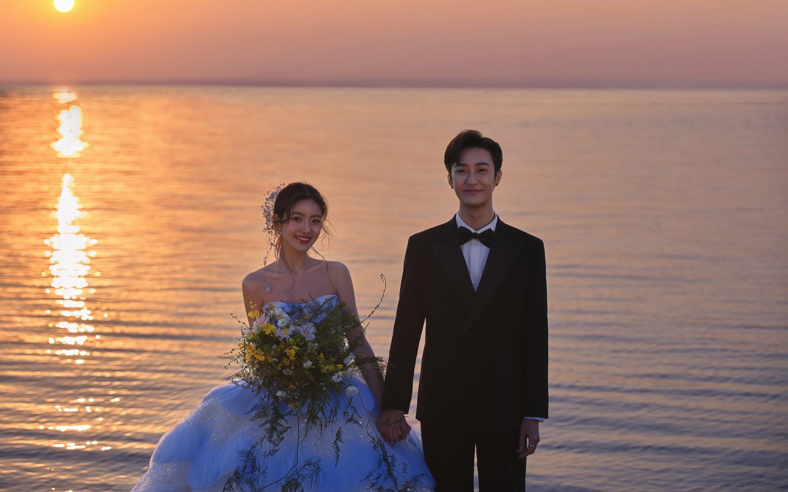 被夕陽吻過的此刻??夢中的海景夕陽婚紗照