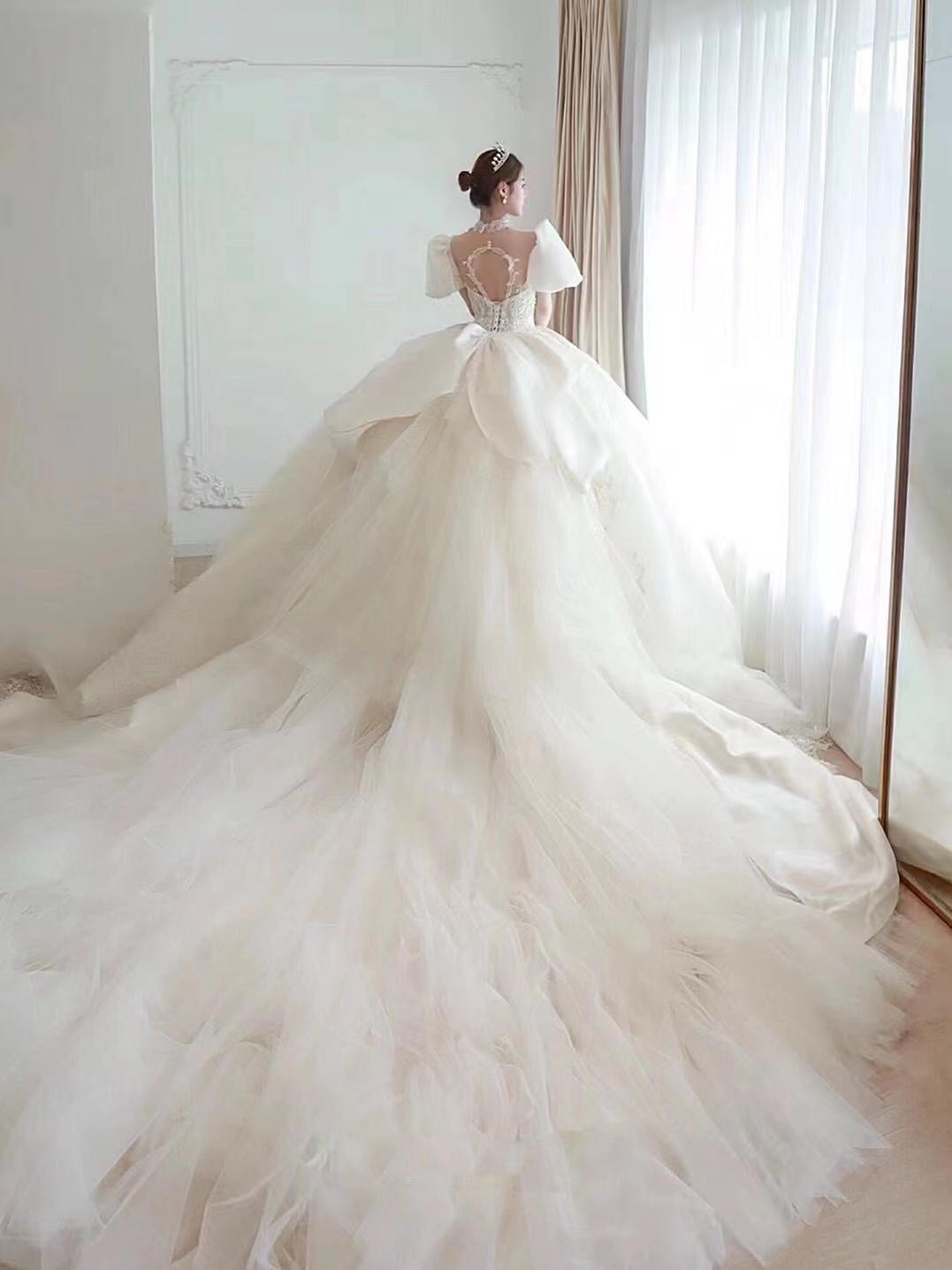 【MICOO•主婚纱】公主泡泡袖