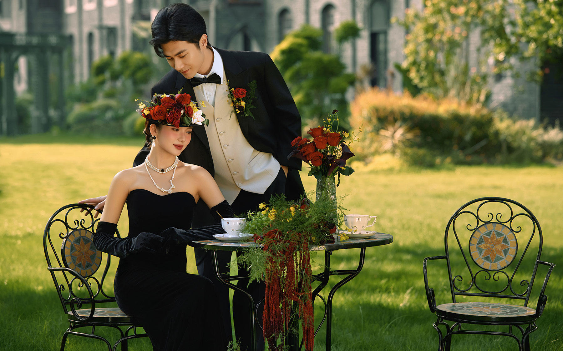 草坪赫本婚纱照～复古韵味漫溢镜头间