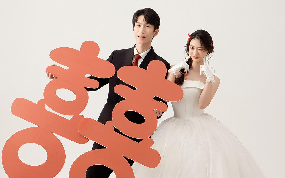 甜到掉牙的喜嫁婚纱照❤玩出新花样