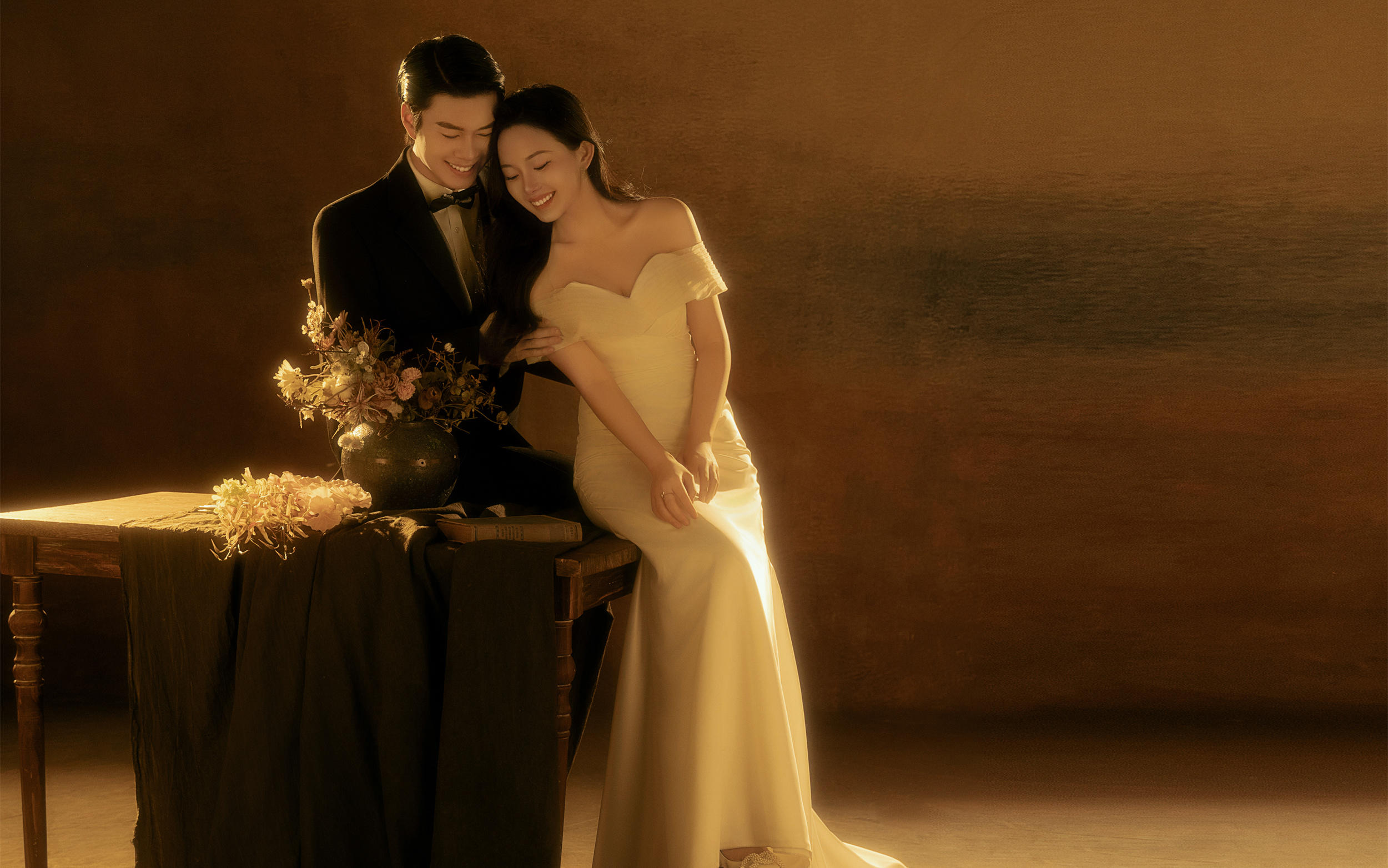 室內(nèi)油畫婚紗照，美到心坎里的浪漫氛圍