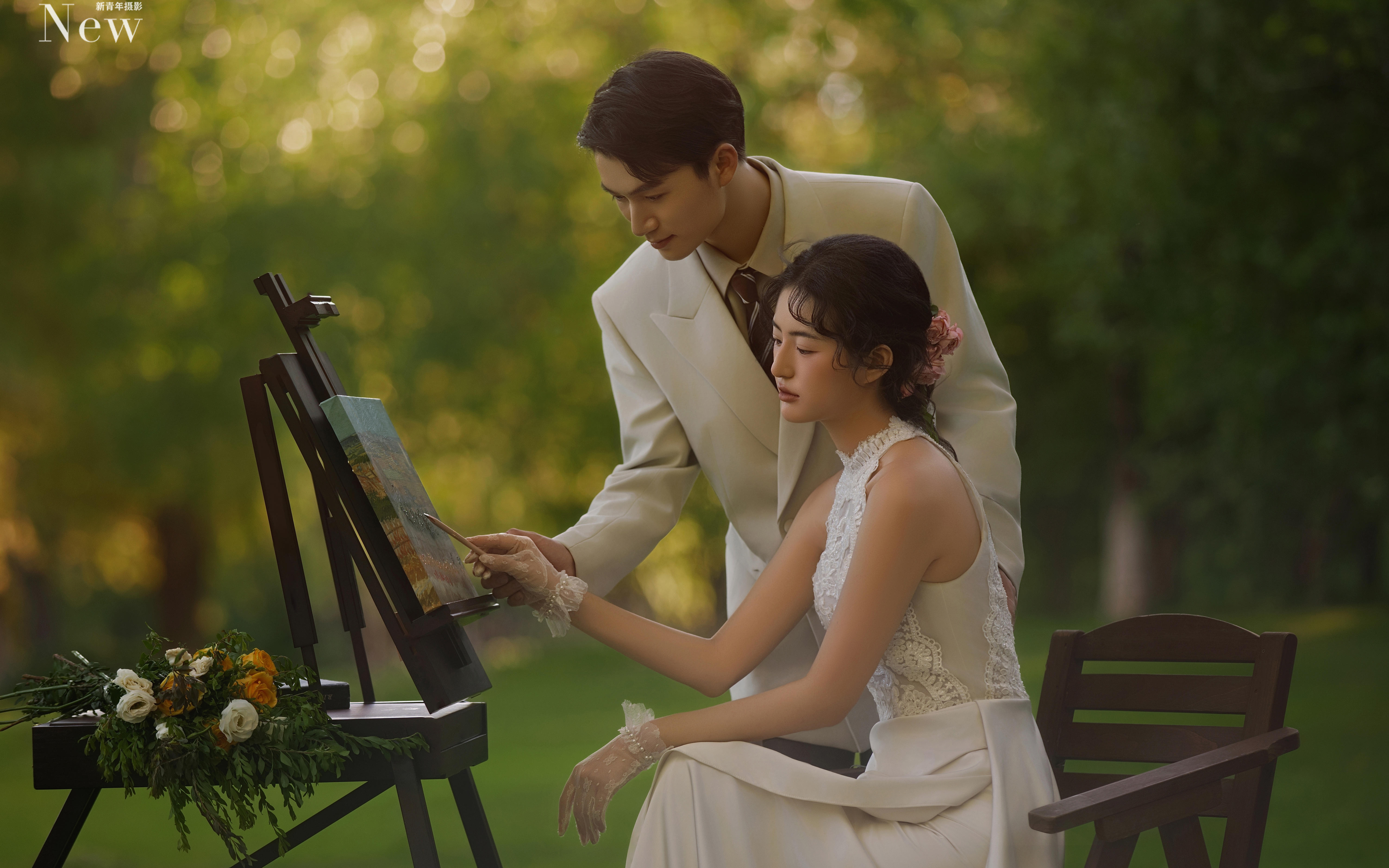 法式复古婚纱照