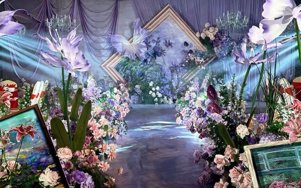 喜橙|紫色油畫風婚禮