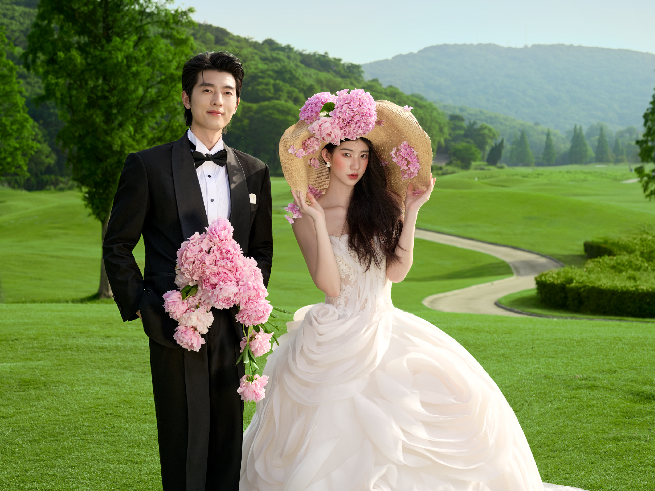 一半高尔夫·高定系列B·桔子婚纱照