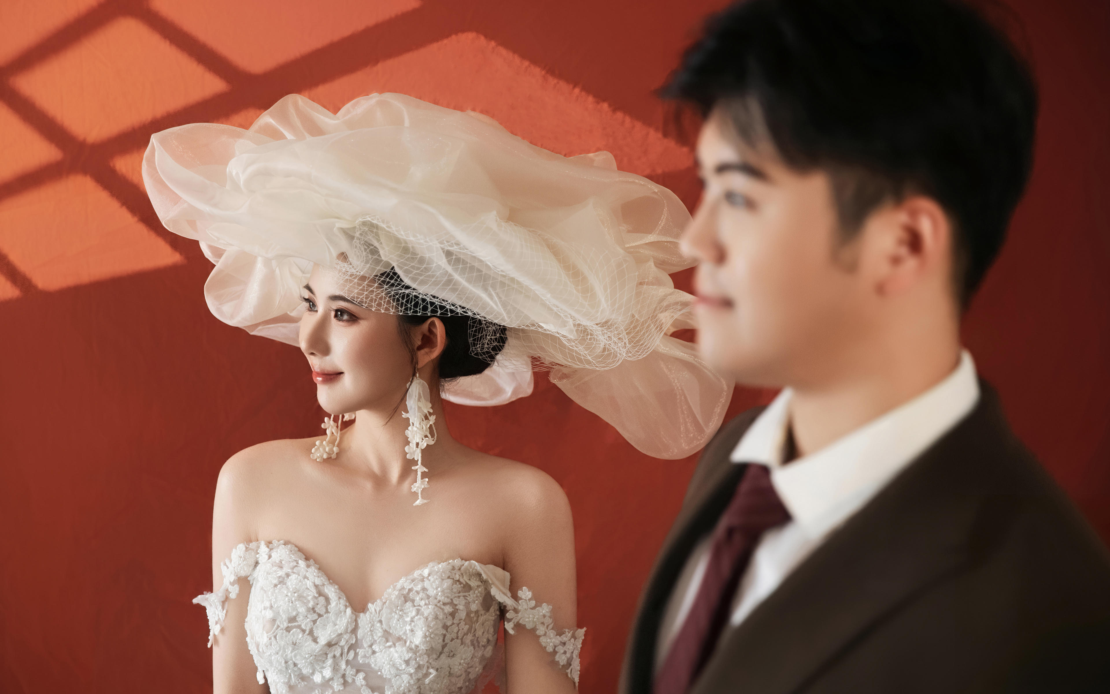 婚纱照的韩式复古红也太好了吧～【客片】