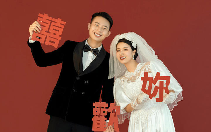 复古喜嫁风格婚纱照我真的会爱上