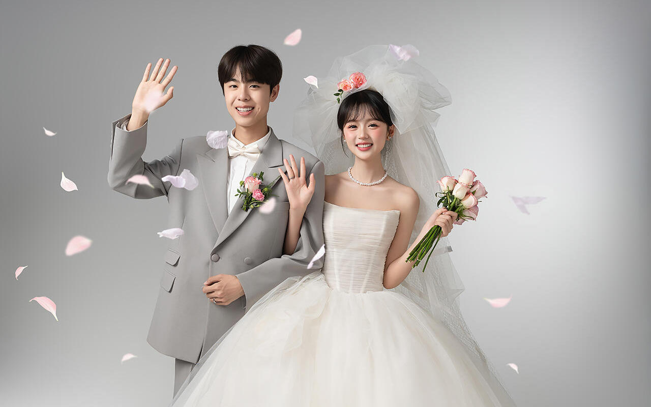 客片-韩式极简婚纱照