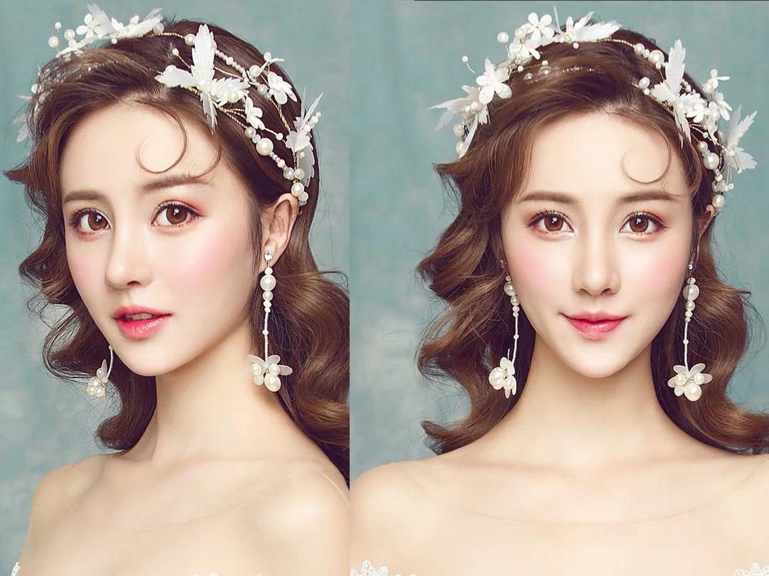 婚礼跟妆新娘妆早妆晚宴妆造秀禾妆送新娘头饰免租