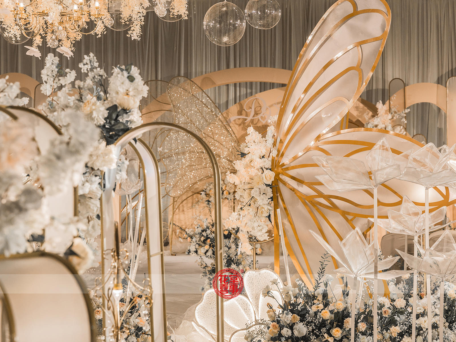 【花堂喜事】一梦幻翅膀香槟色婚礼