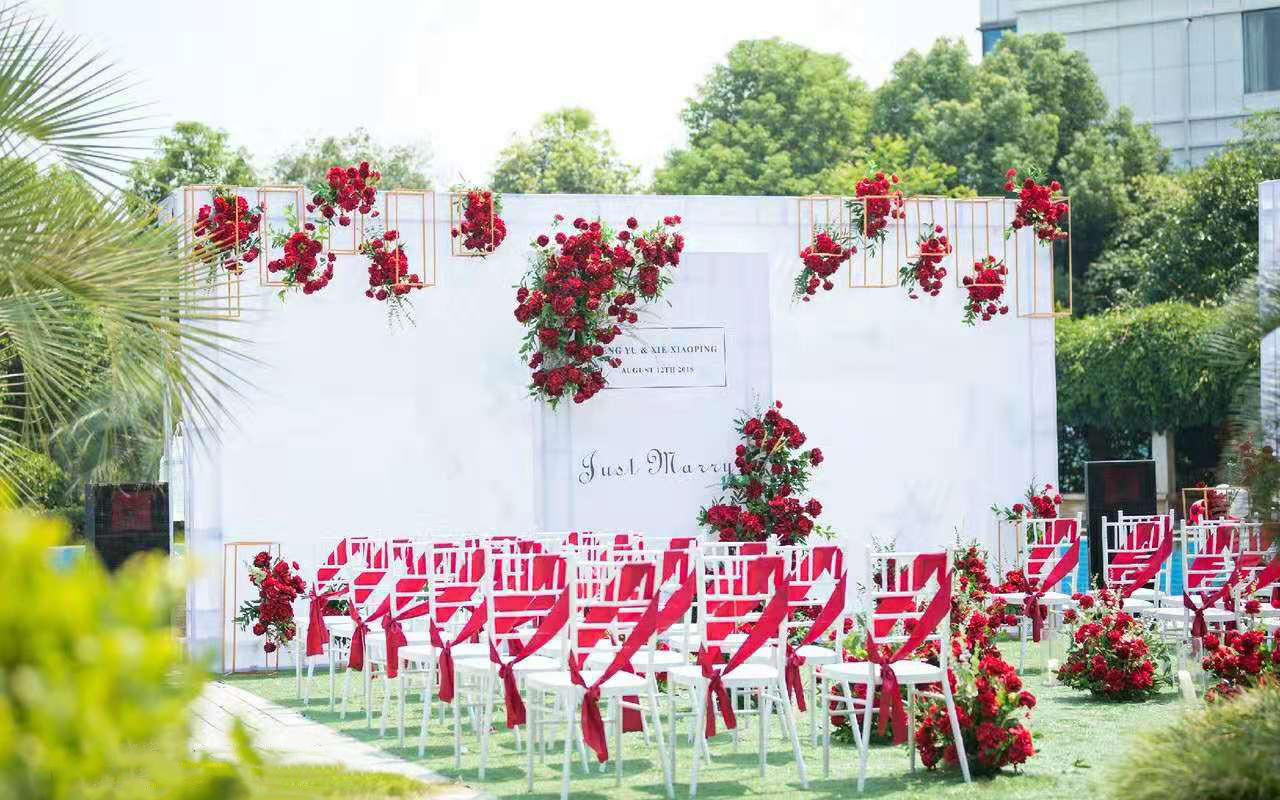 感谢遇见你/大理石户外白色，酒红色/西式