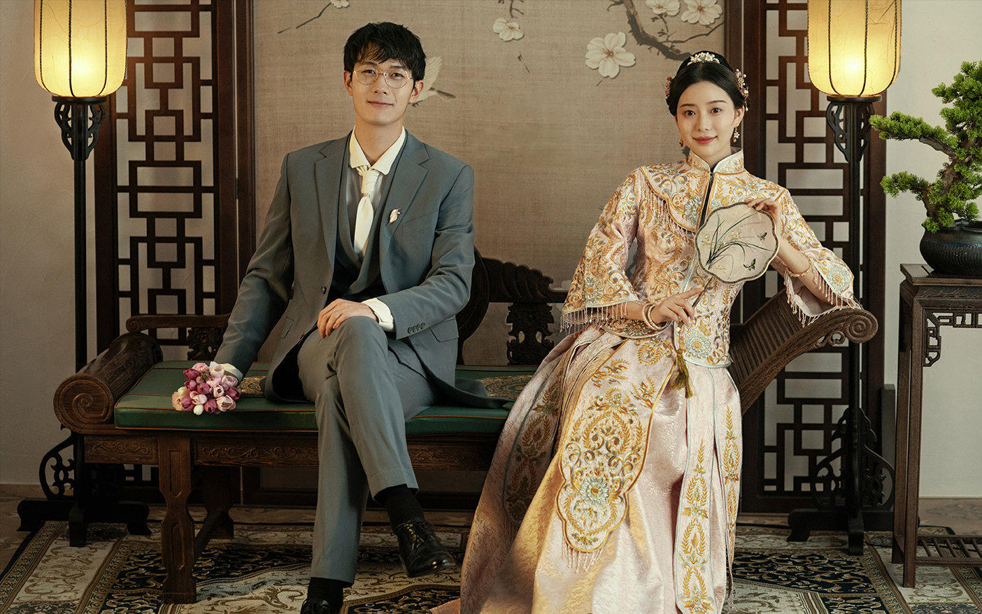 【经典必拍】新中式婚照1VIP掌镜1接驾到店
