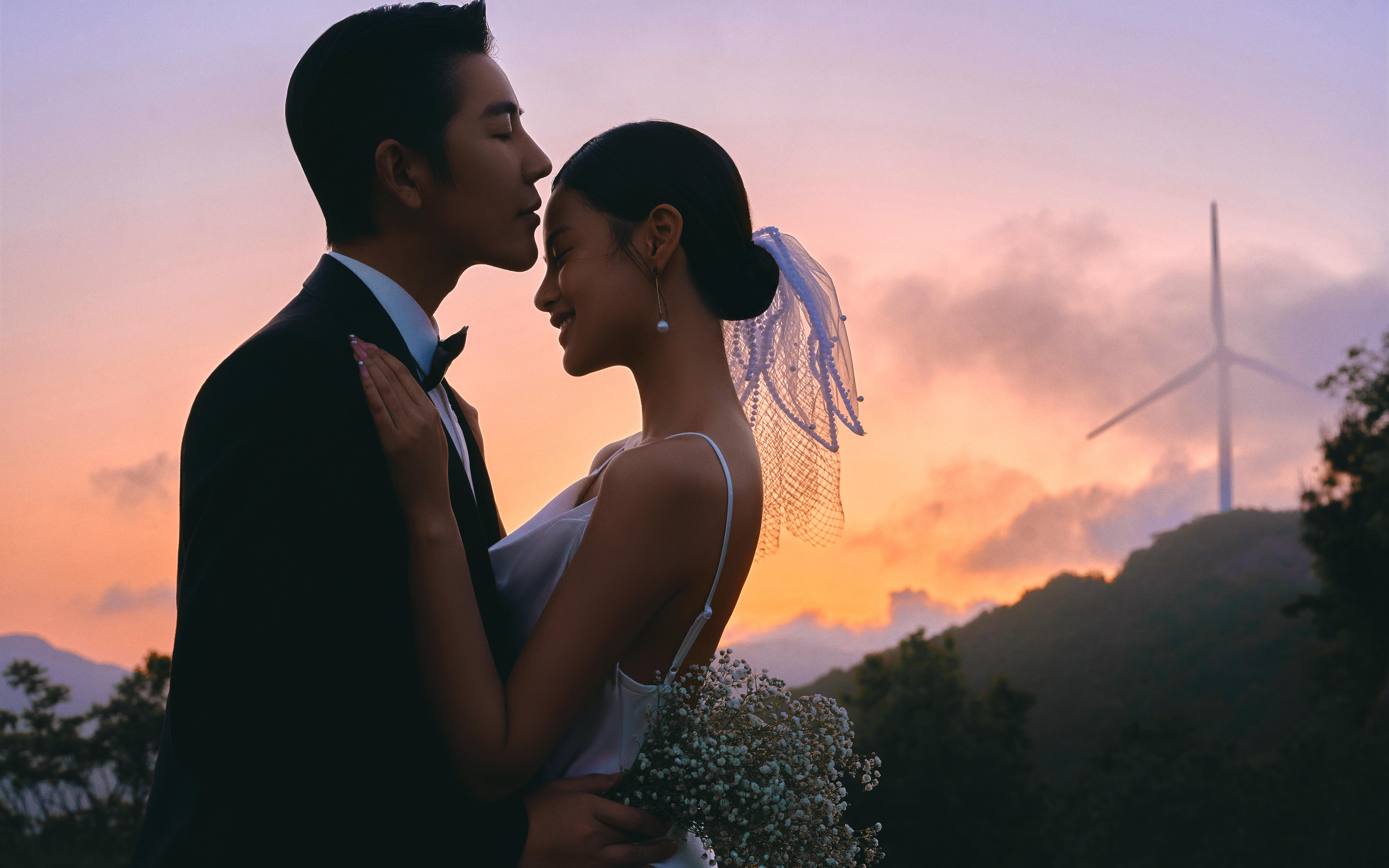 日落是永远拍不完的浪漫✨山景夕阳婚纱照