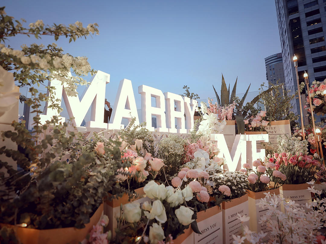 私密花园求婚 都市露台浪漫求婚之选