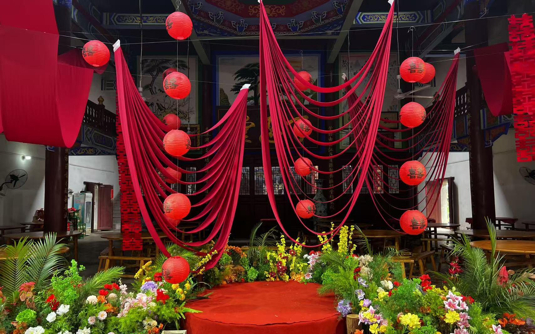 玫开祠宴 | 玫红色祠堂婚礼 