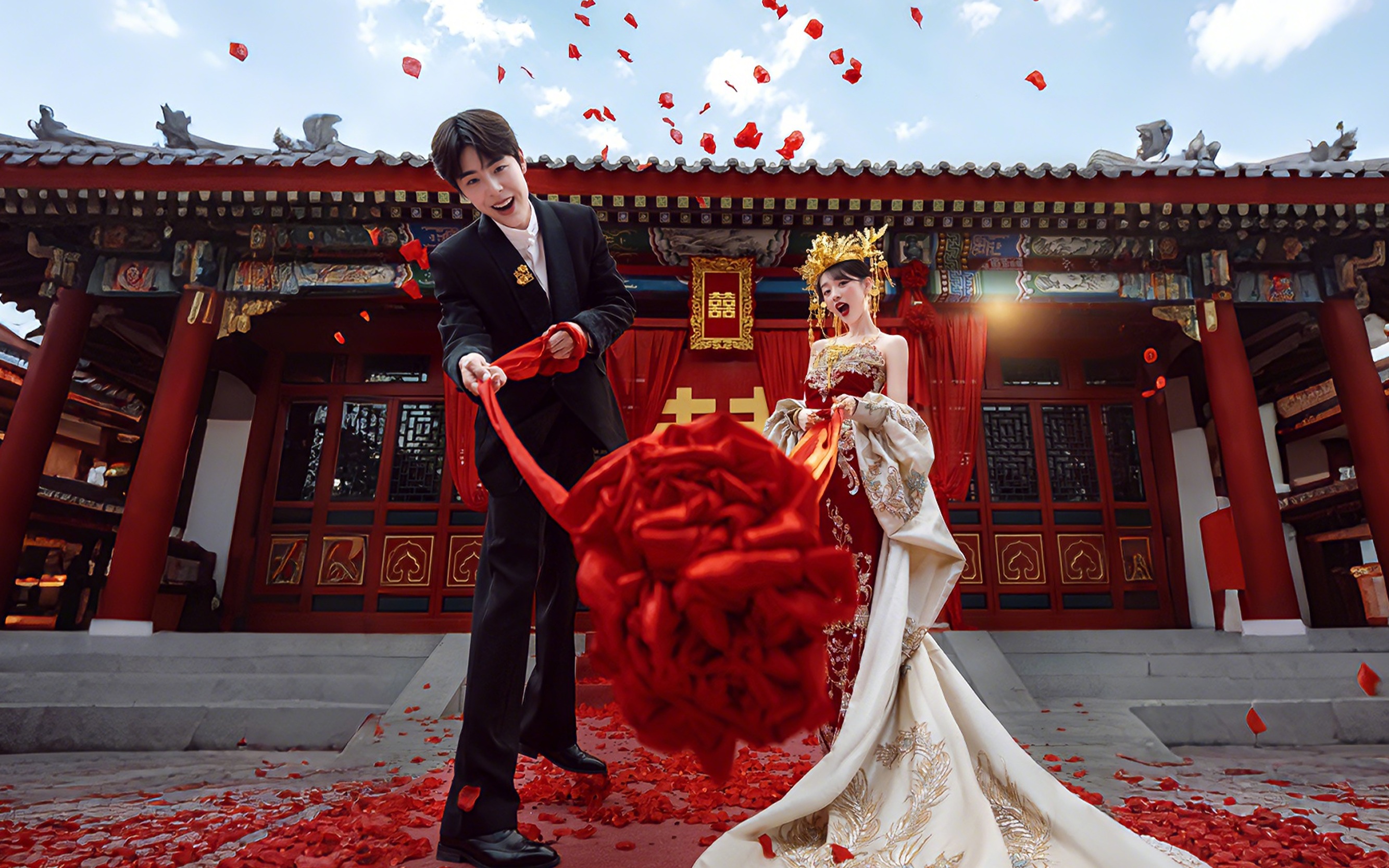 红妆十里，金饰满堂✨新中式婚纱照诚不欺我