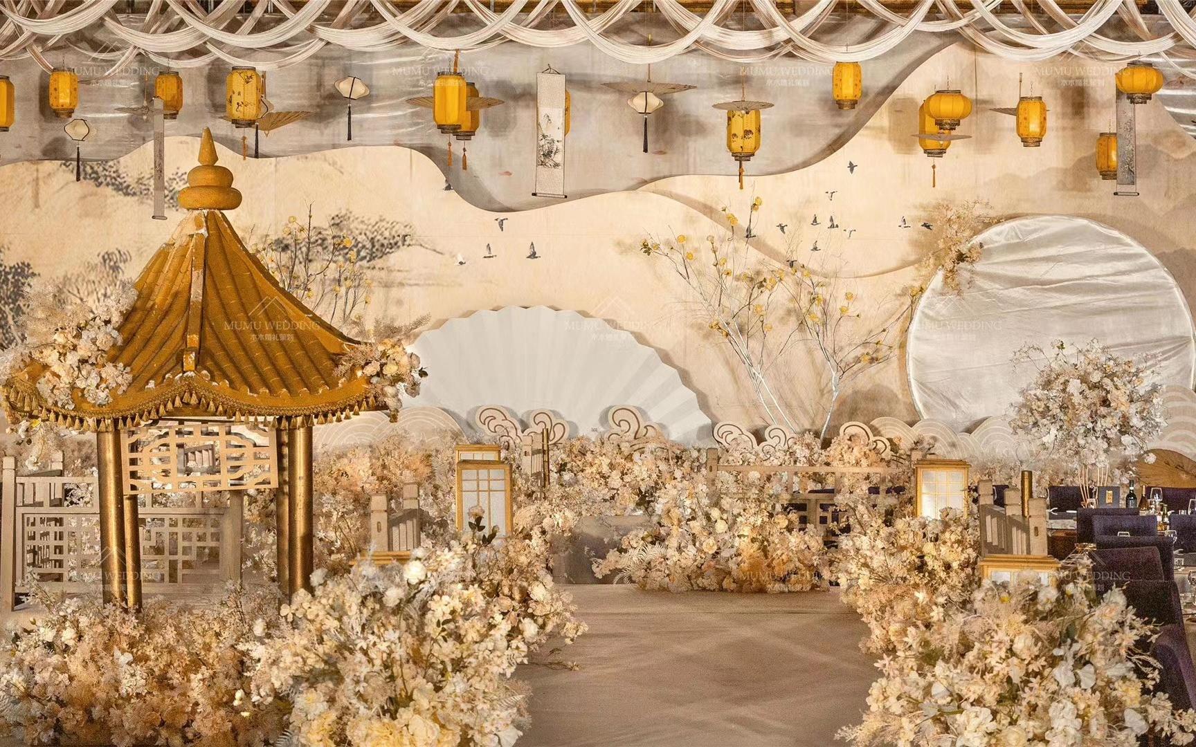 《山水》香槟色新中式婚礼