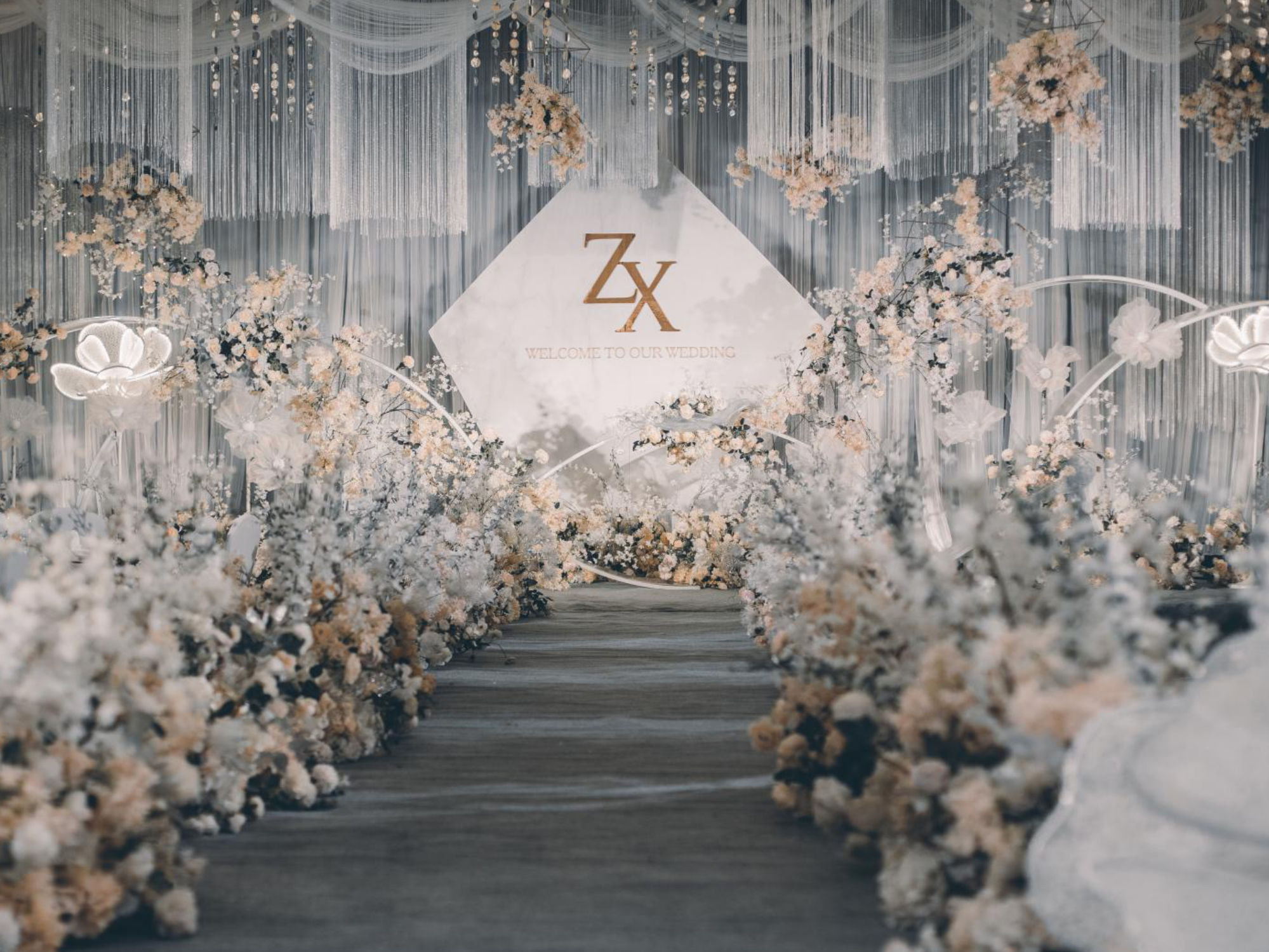 杭州花海阁（百色婚庆店）大理石小清新风格