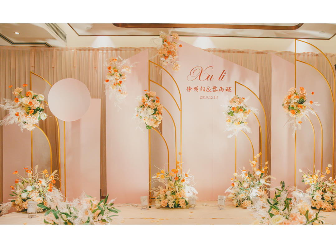 笑笑婚礼 钱隆酒店 小预算婚礼 迎宾舞台布置