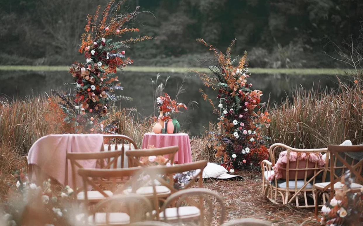 订婚布置&龙凤呈祥红色中式