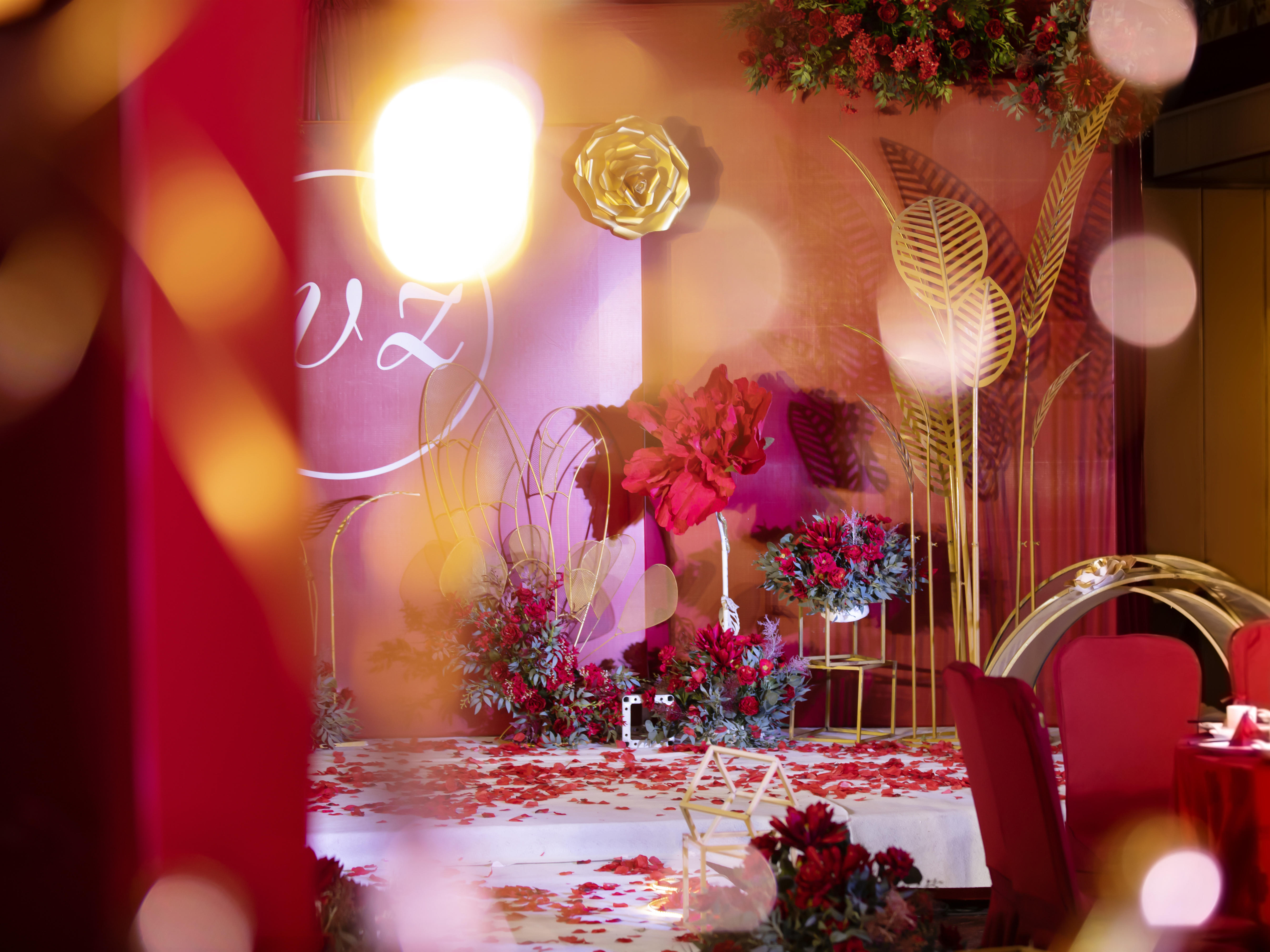 【喜库宴会设计】热恋之歌——红白金大气 浪漫婚礼