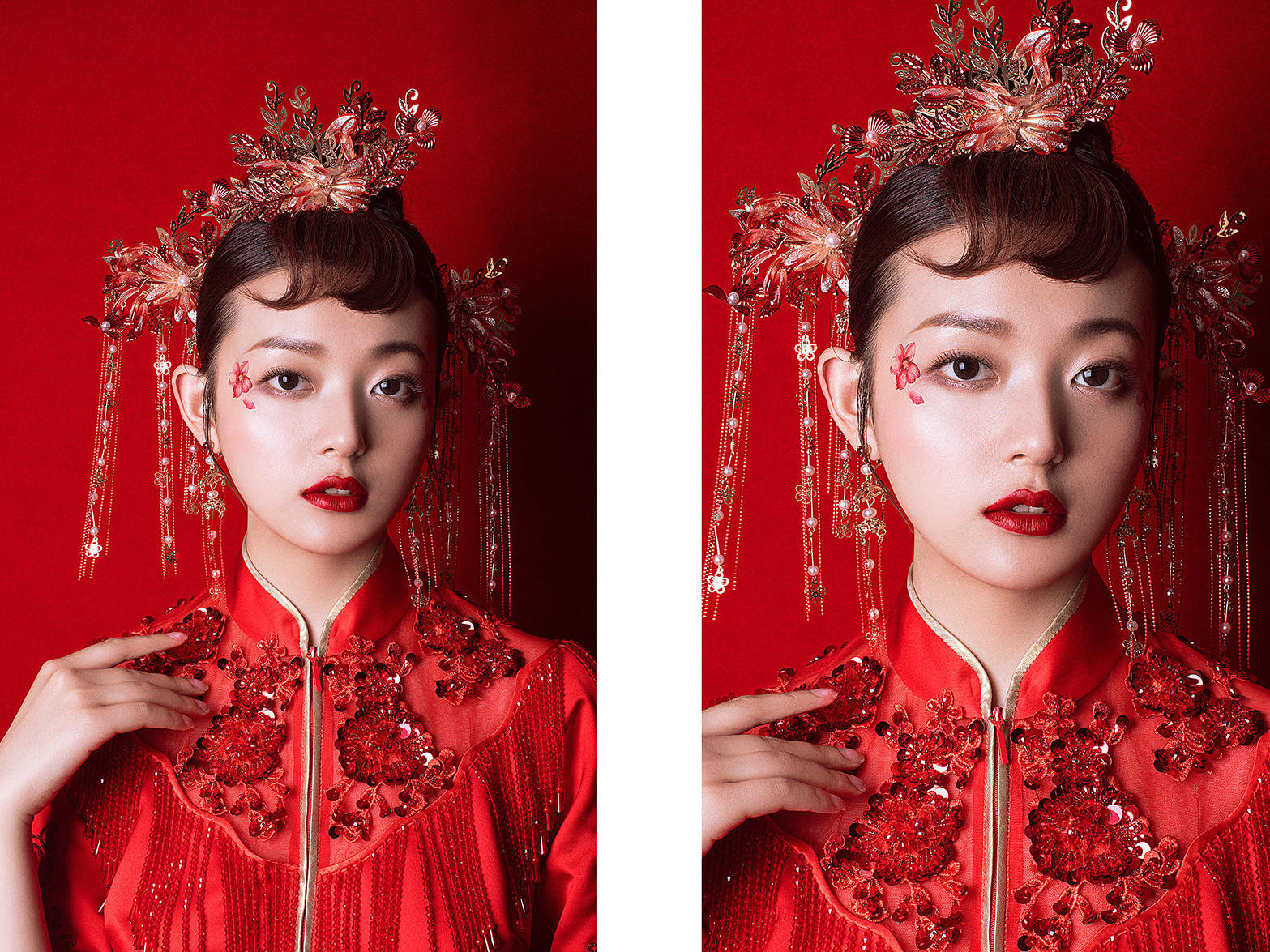 国家高级化妆师+新娘造型+2位伴娘