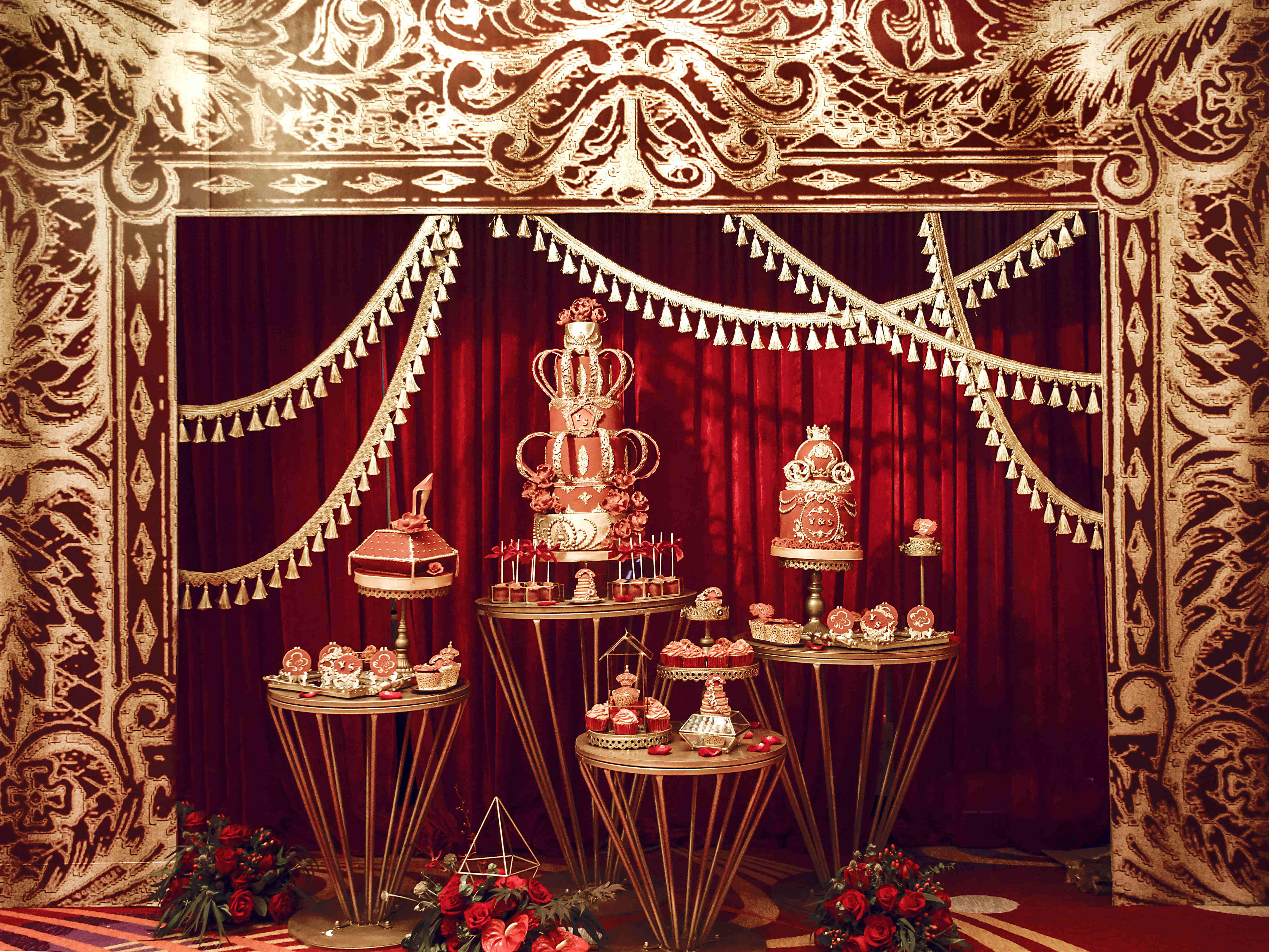 红金欧式婚礼大气高贵兰泽宴会设计