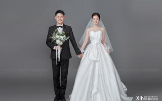 客片分享  极简韩式纯色内景唯美精致婚纱照