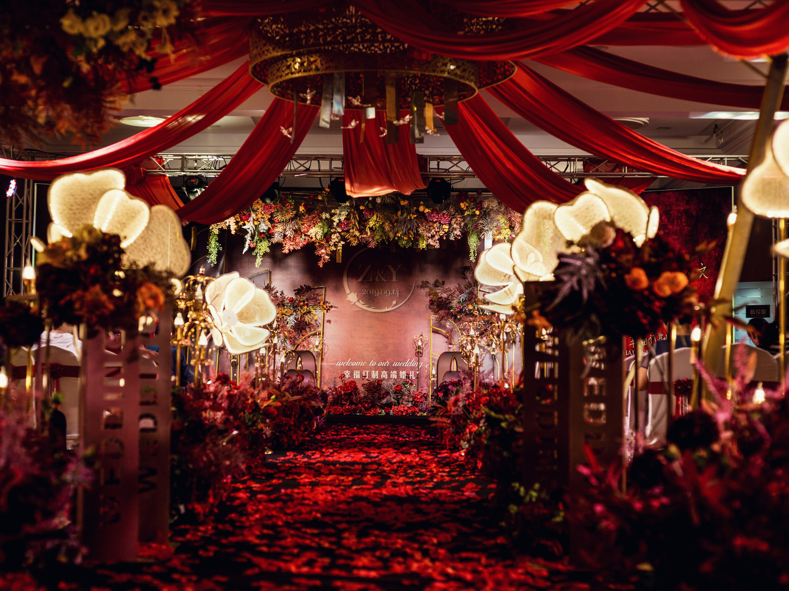 复古红色婚礼 高端奢华 