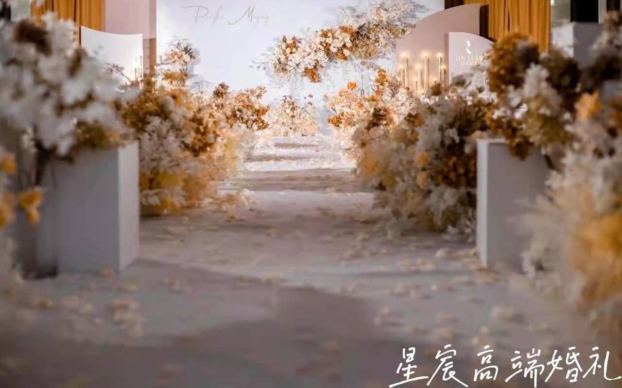 小预算简约高级香槟奶咖色婚礼