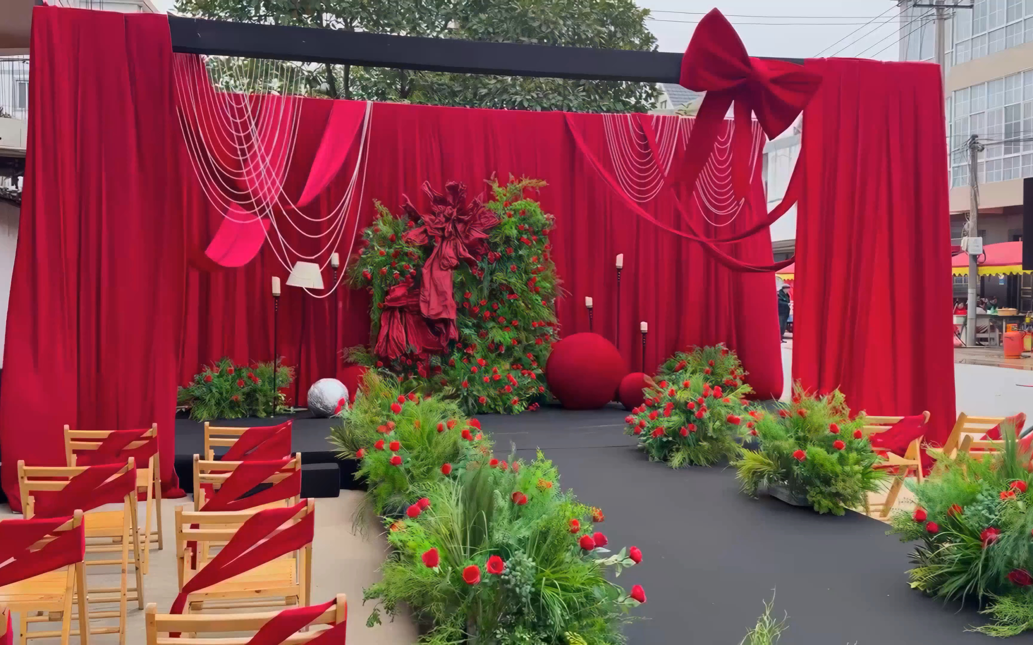 【国潮婚礼】乡村红帷轻扬，映衬淳朴风情