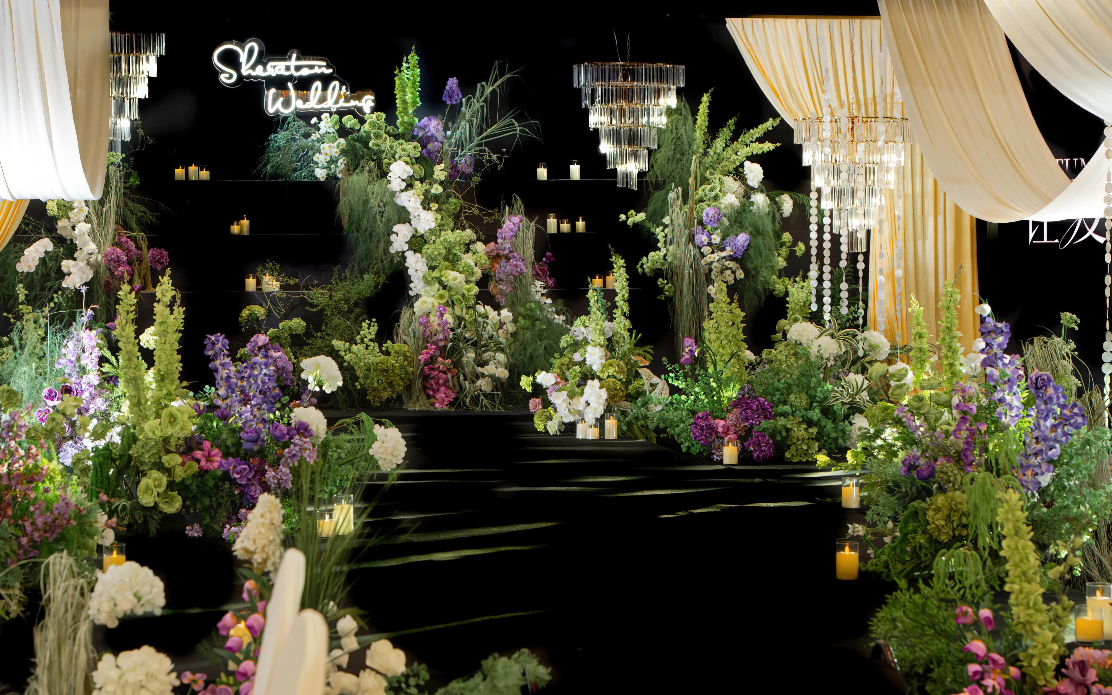 布幔轻扬，演绎森系酒店婚礼