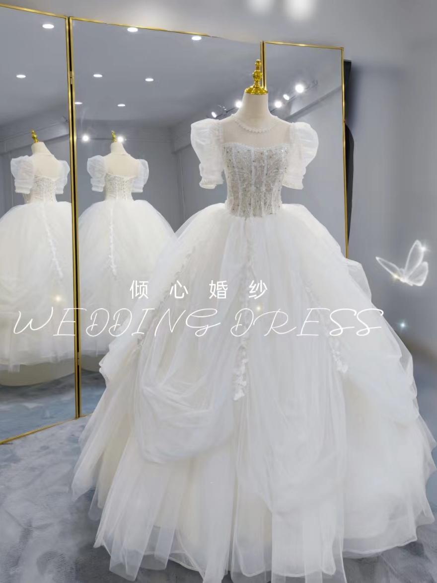 倾心|法式复古简约小个子轻婚纱