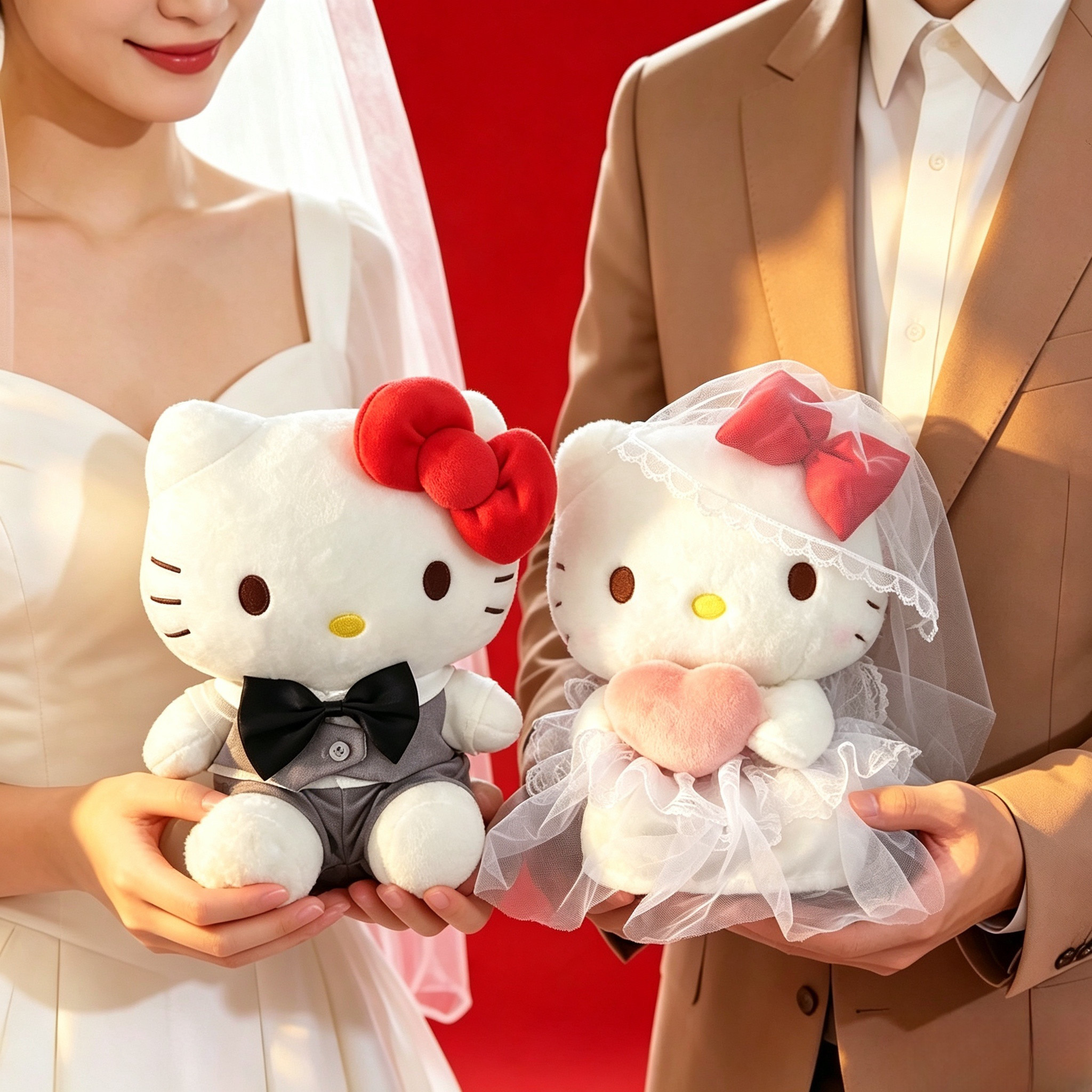 HelloKitty 结婚压床娃娃一对陪嫁抱枕公仔