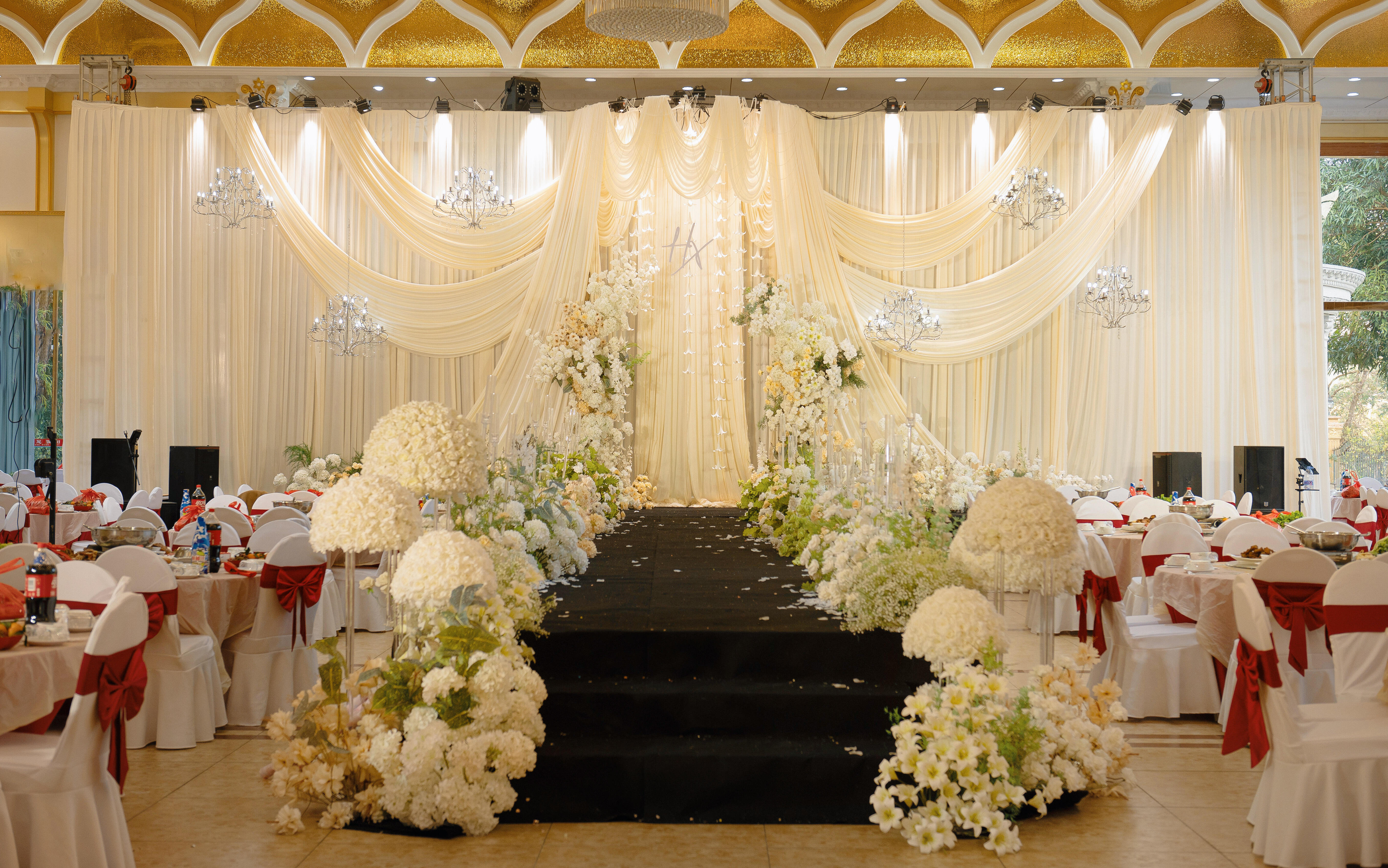 浪漫婚禮定制-香檳色布藝