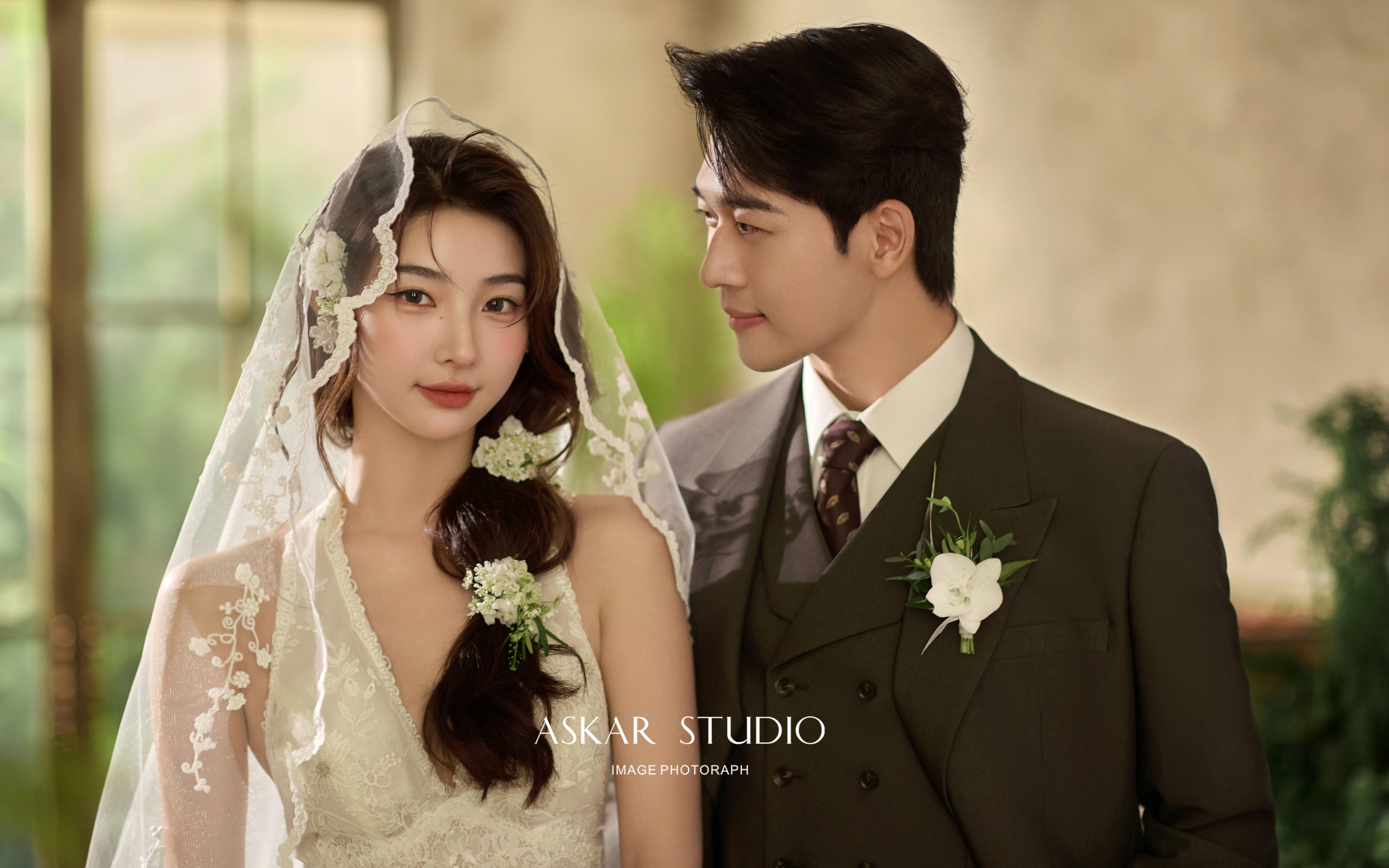 心心念念的法式少女??甜度爆表的花房婚紗照