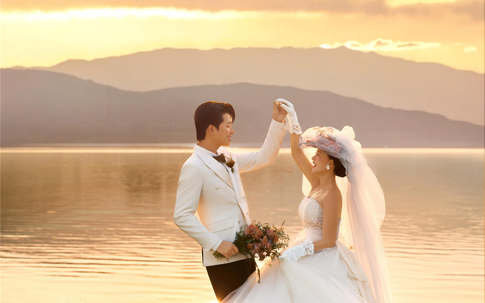 邂逅橘子海，日落18:08拍到氛圍??夕陽(yáng)婚紗照