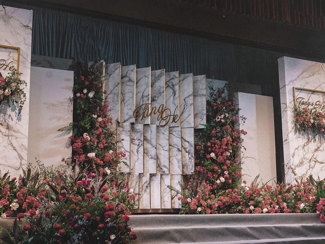 汇爱婚礼《简约中的隽永旋律》大理石极简撞色风