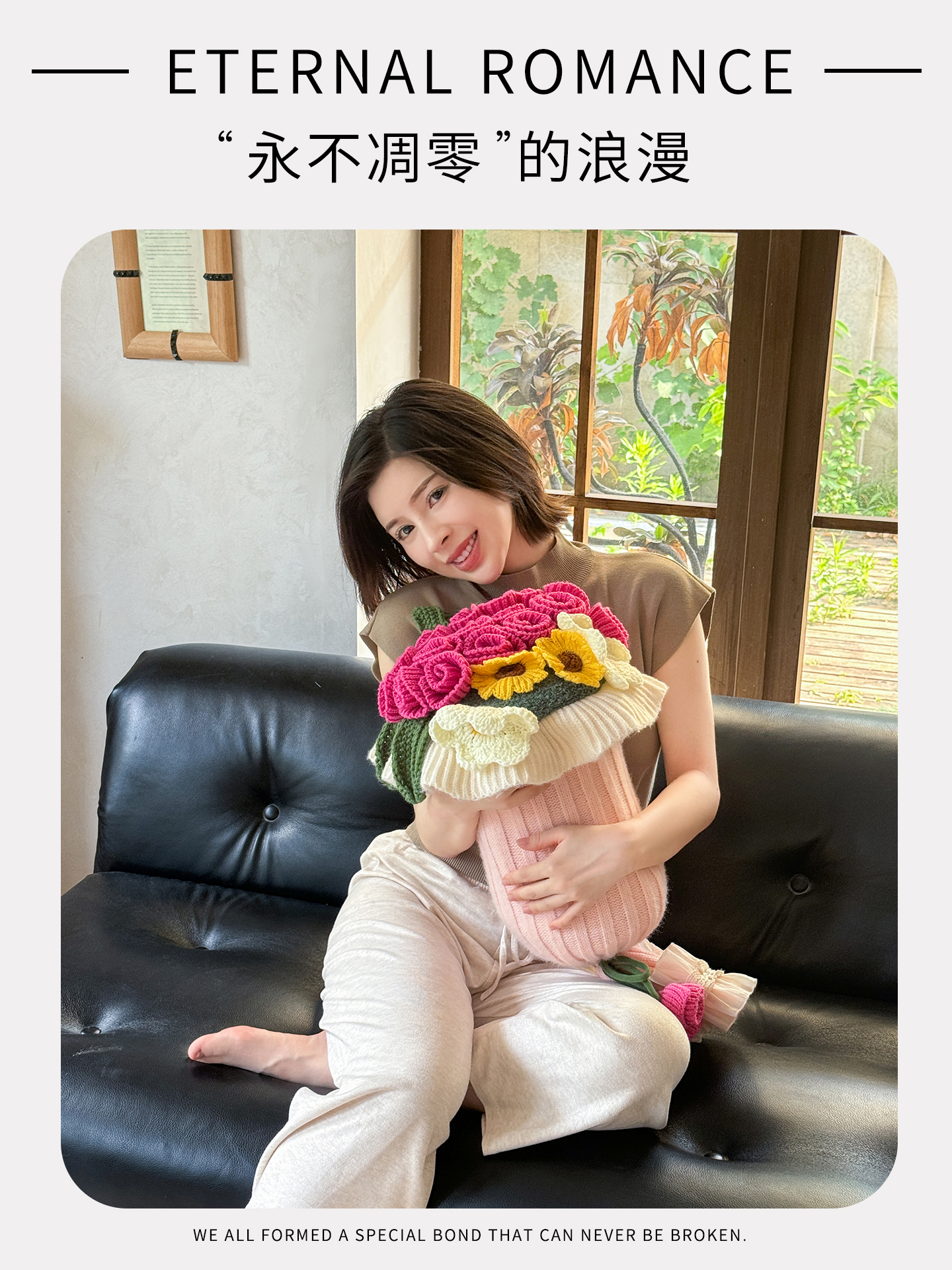 【直播爆款】订婚结婚多功能玫瑰花束抱枕 卧室沙发靠枕半边绒针织毯毛毯