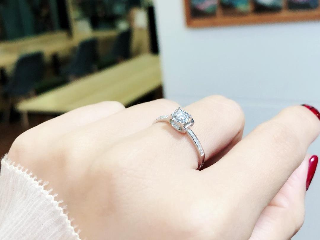 时尚大气18k金钻石婚戒，我希望，余生都能有你