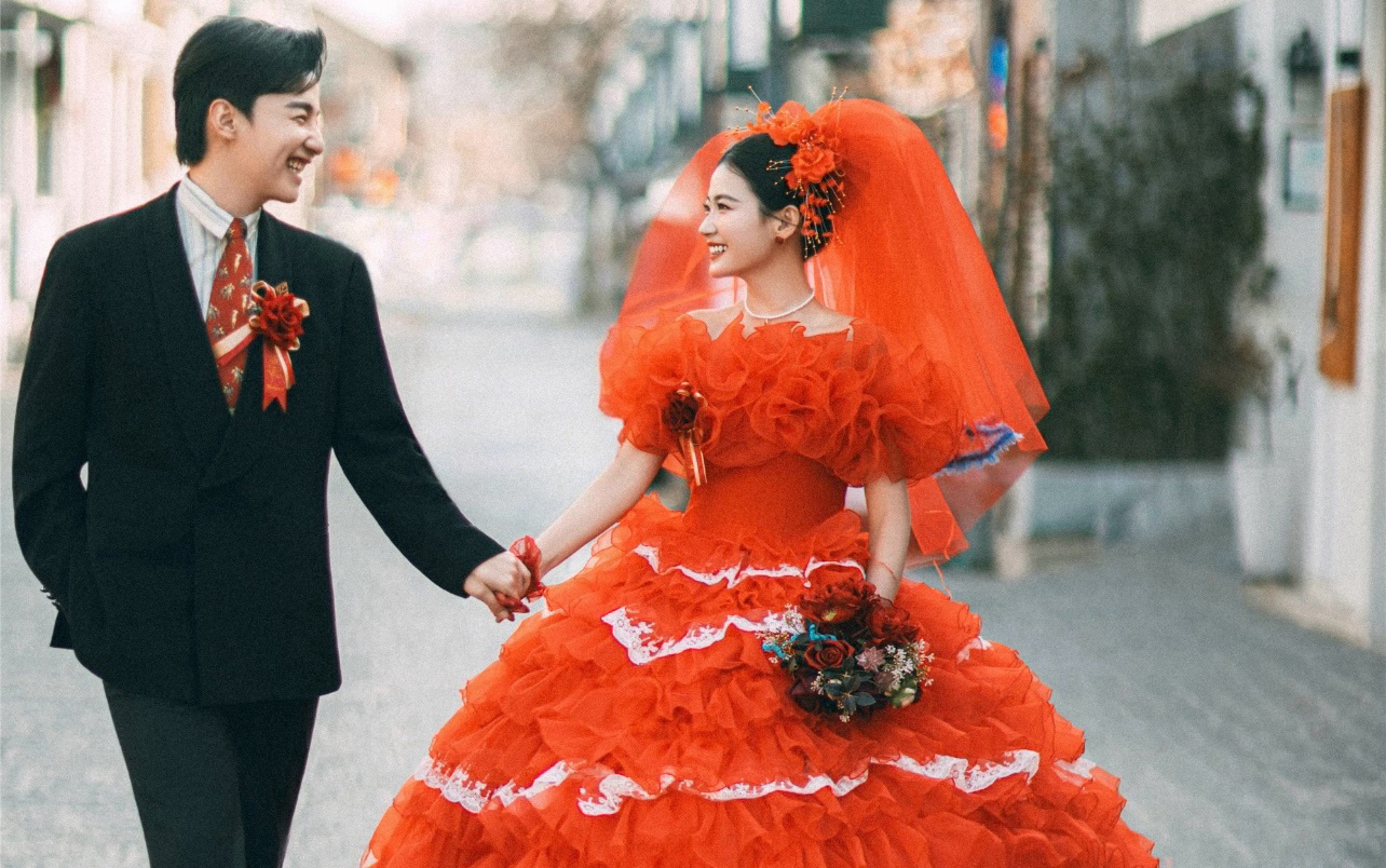 復(fù)古喜嫁婚紗照