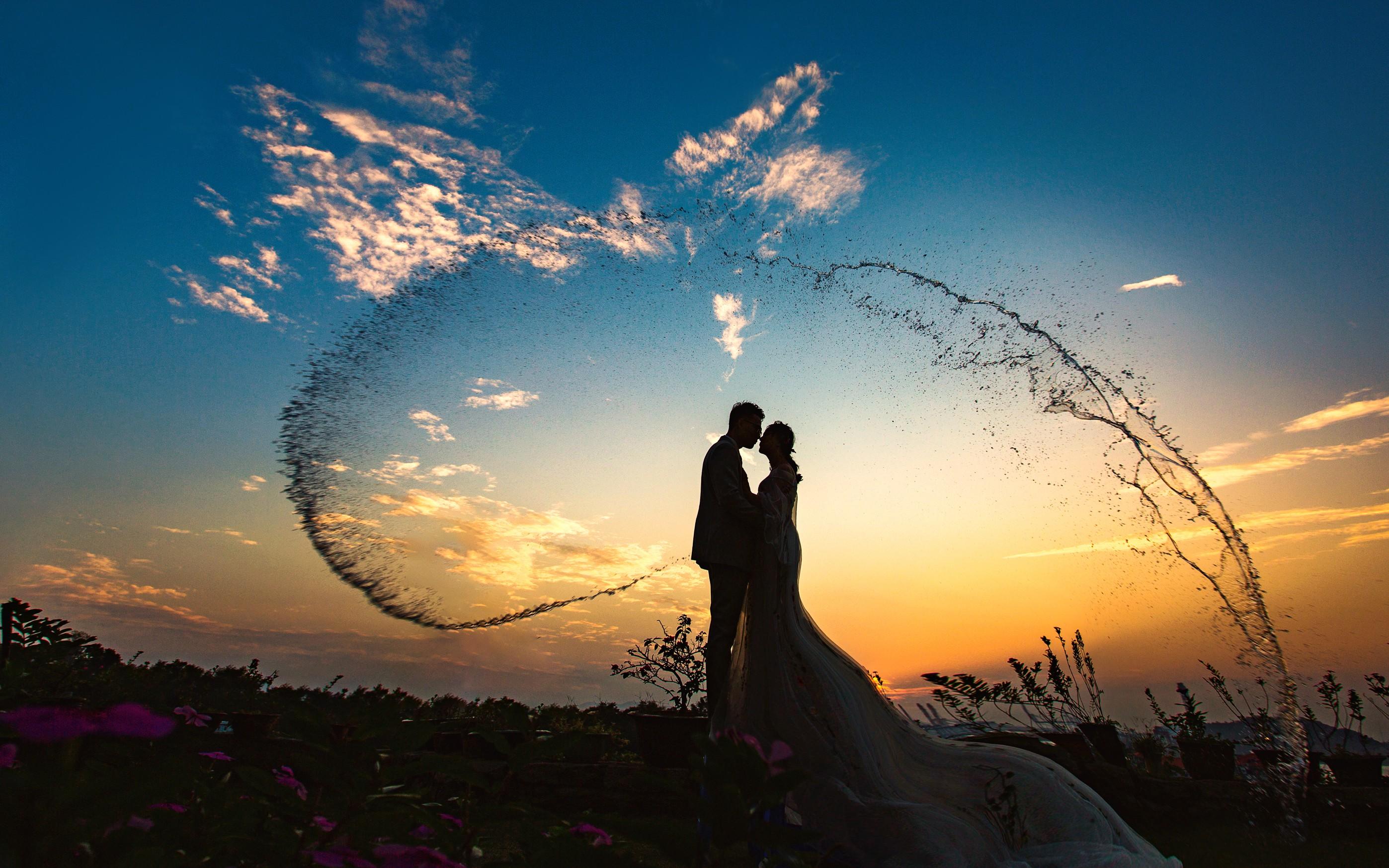 热门婚纱照90后00后都选的婚纱照，电影剧情风格